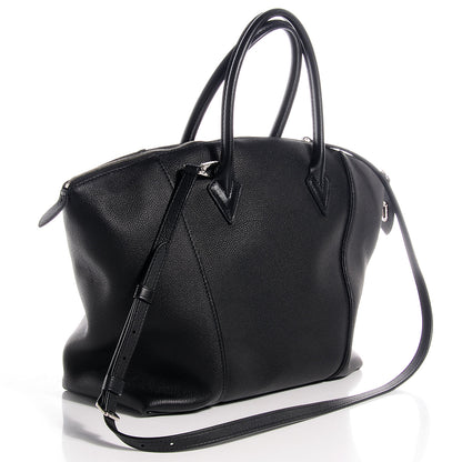 Louis Vuitton Veau Cachemire Soft Lockit MM Black 3 of 10