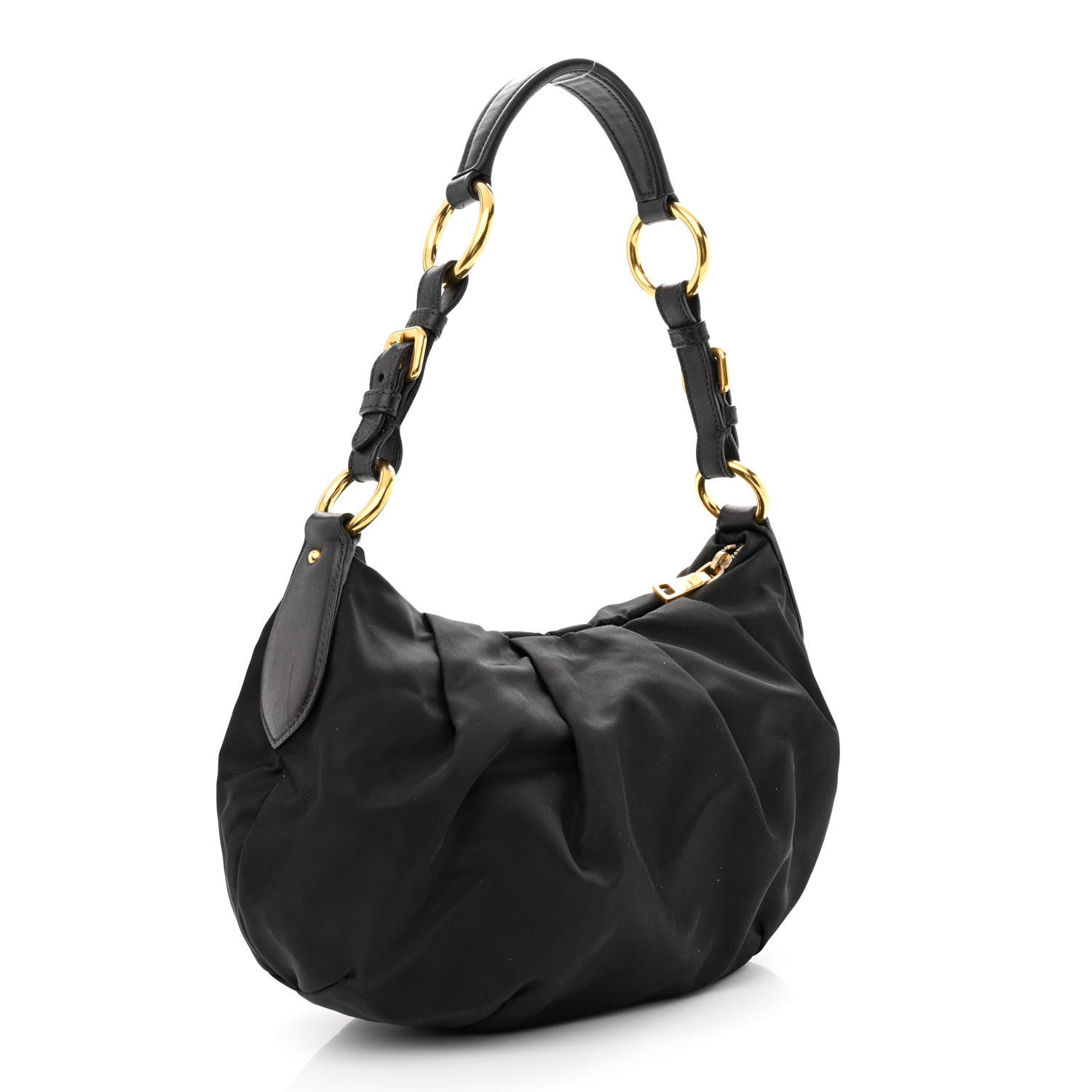 Prada Tessuto Nylon Shoulder Bag Black 3 of 10