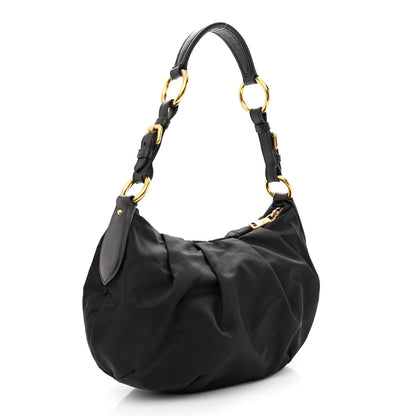 Prada Tessuto Nylon Shoulder Bag Black 3 of 10