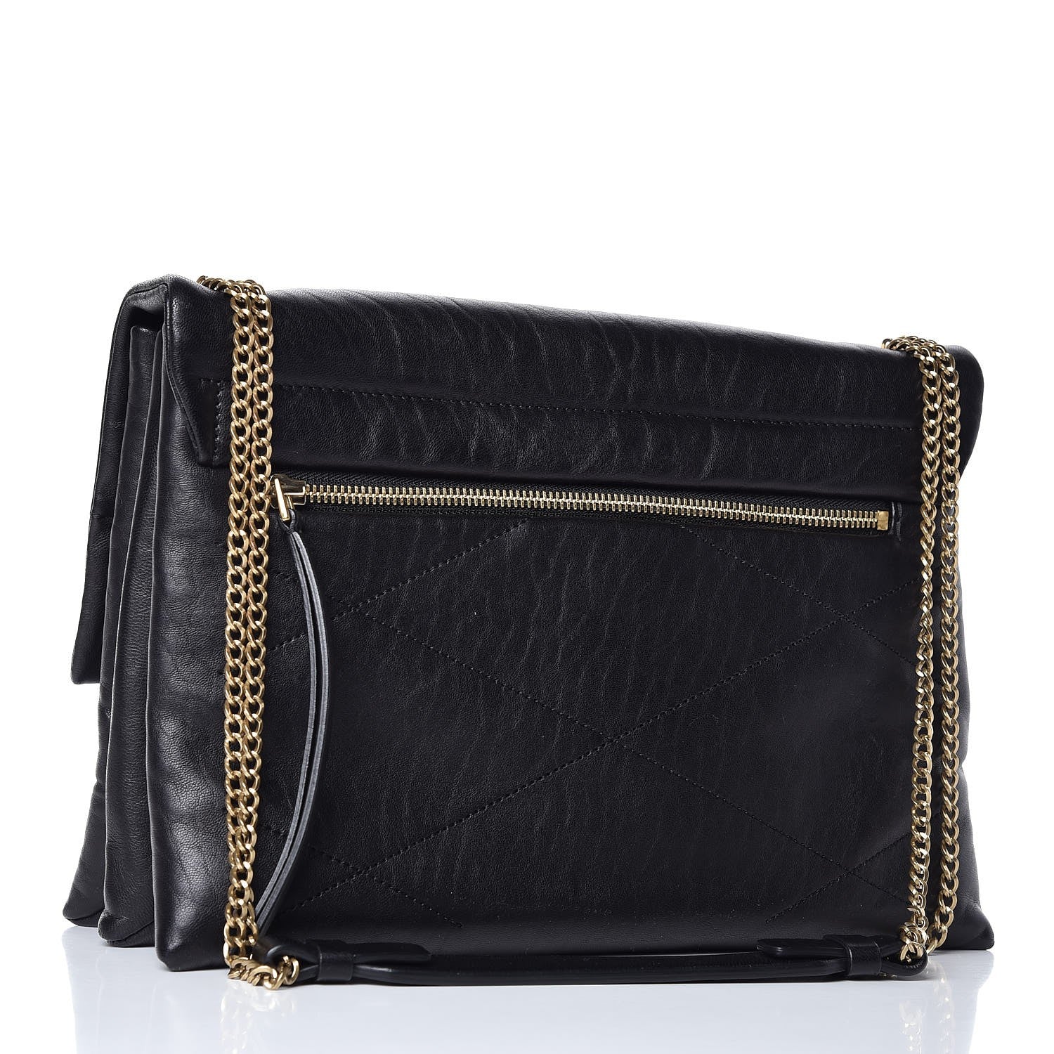 Lanvin Lambskin Quilted Medium Sugar Flap Shoulder Bag Black 2 of 11