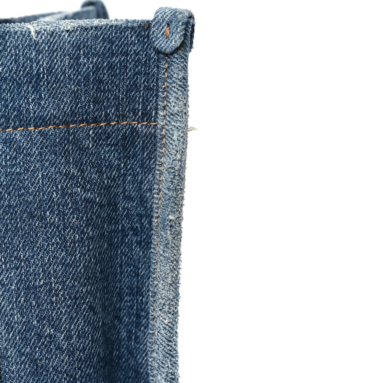 Balenciaga Washed Frayed Denim Logo Small Hardware Tote Blue 10 of 11