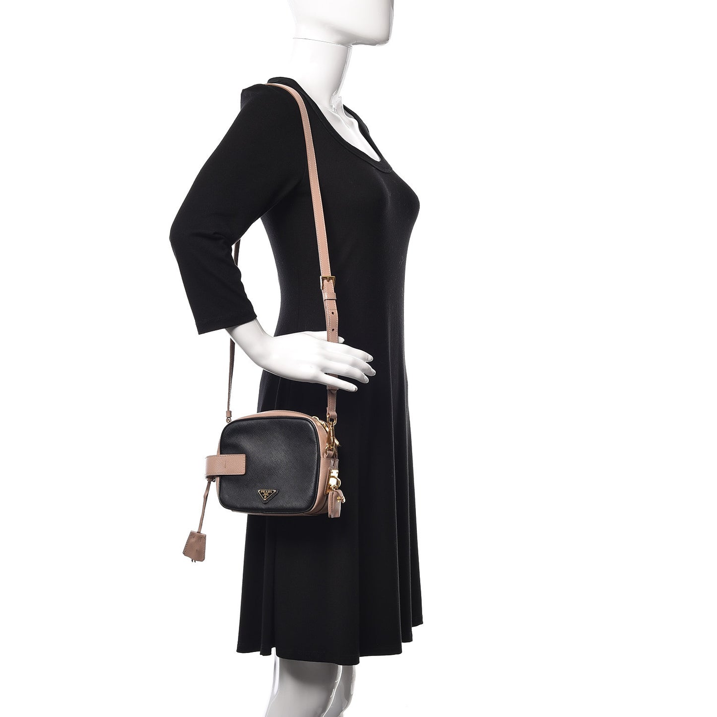 Saffiano Crossbody Bag Black Cammeo