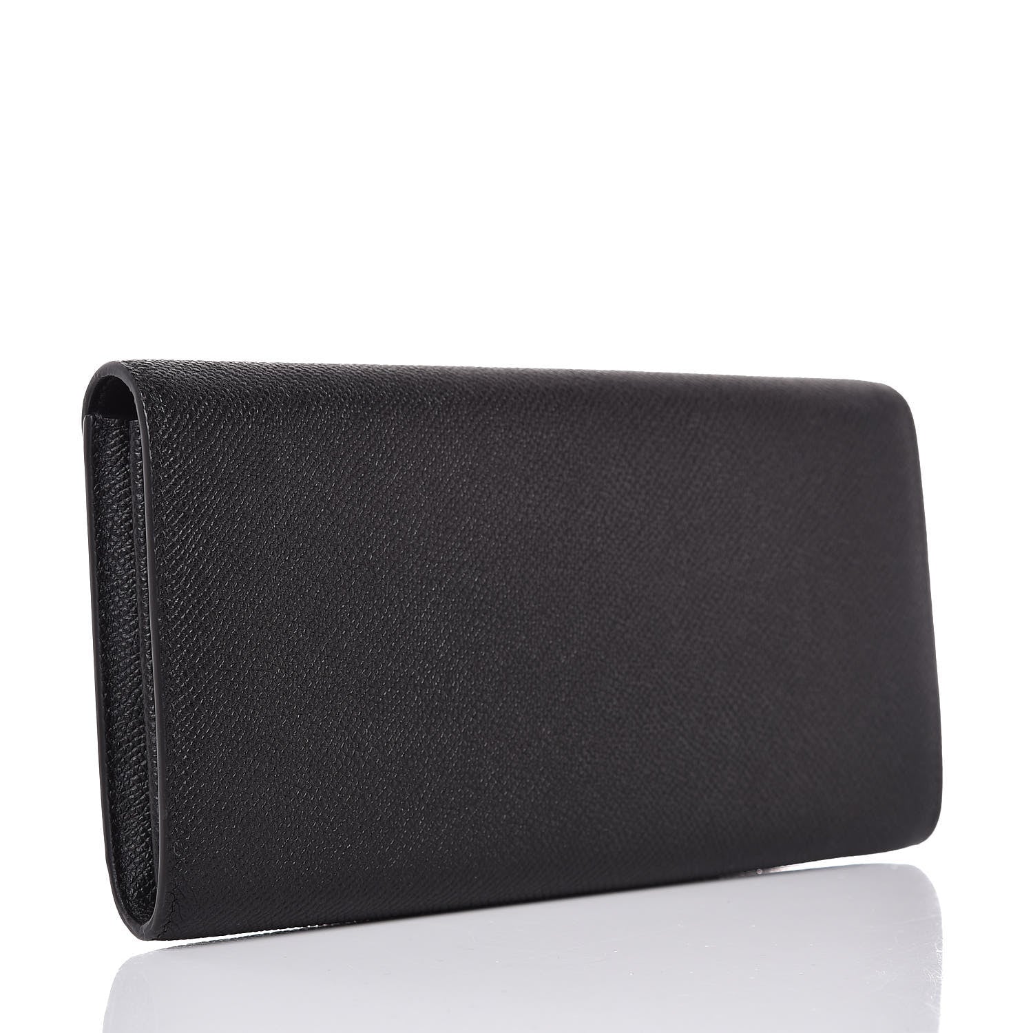 Celine Grained Calfskin Large Trotteur Multifunction Flap Wallet Black 3 of 6