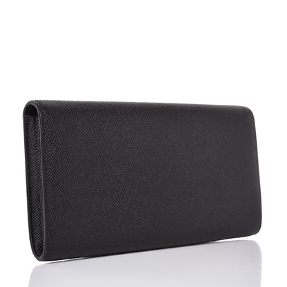 Celine Grained Calfskin Large Trotteur Multifunction Flap Wallet Black 3 of 6