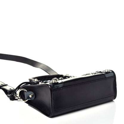 Balenciaga Smooth Calfskin Metallic Patent Giant 12 Silver Hardware Mini City Black Gris 4 of 8