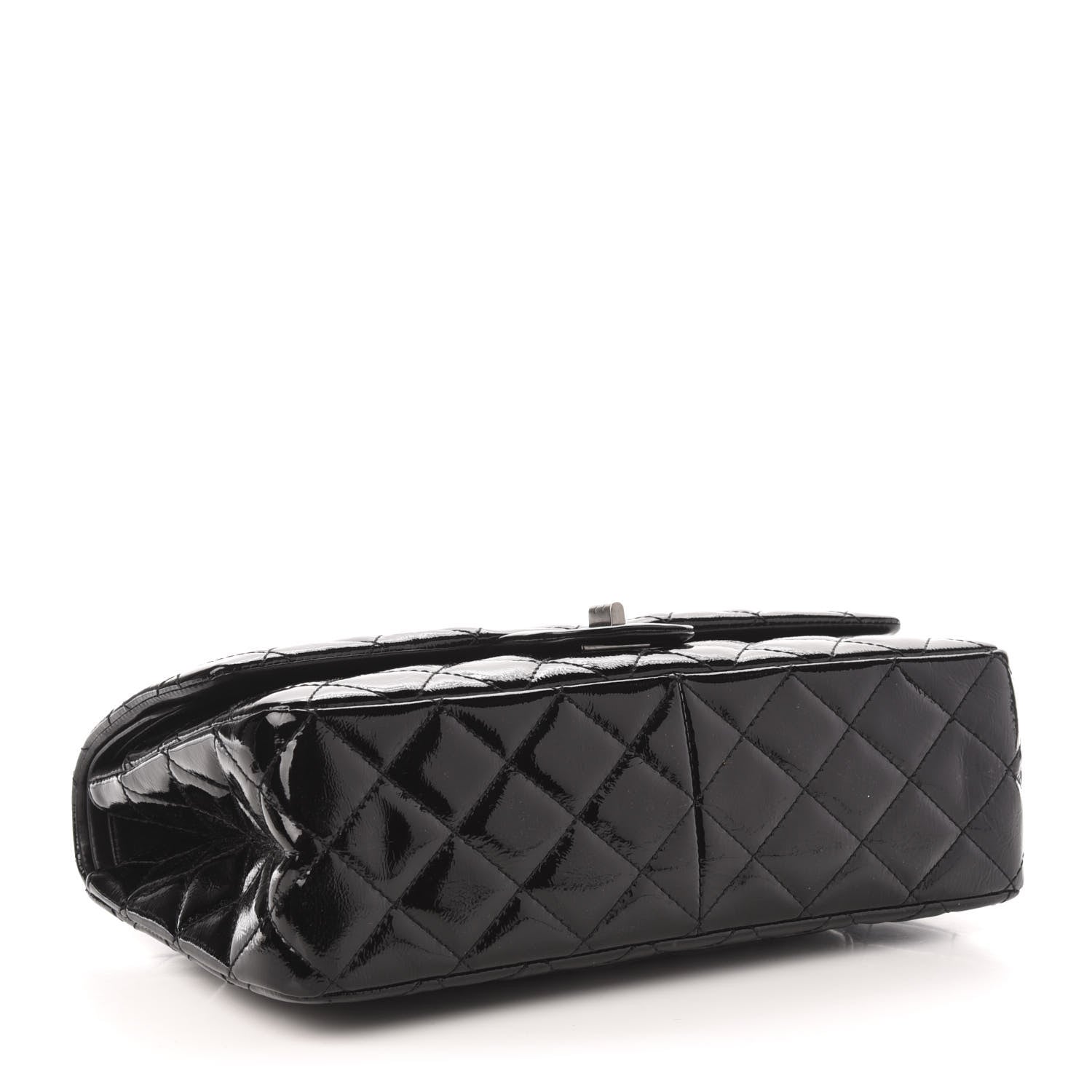 Chanel Distressed Patent Quilted 2.55 Reissue 227 Flap Black 4 of 12