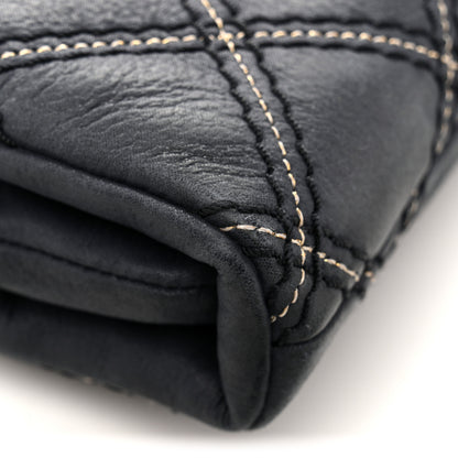 Chanel Iridescent Calfskin Triple Stitched Medium Flap Navy 15 of 16