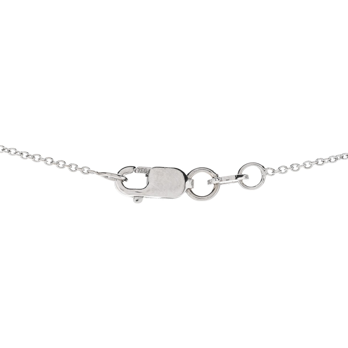18K White Gold Diamond Love Letter D Pendant Necklace