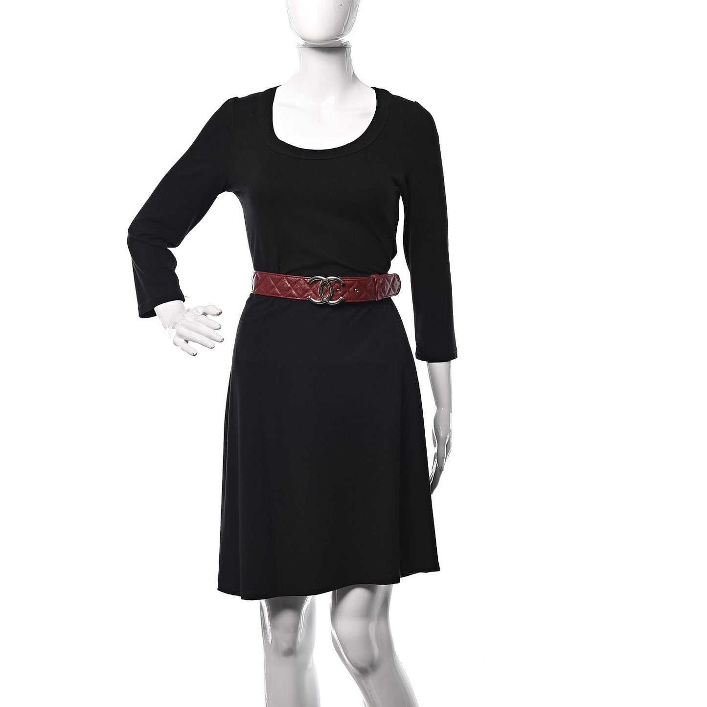 Caviar Quilted CC Belt 95 38 Red