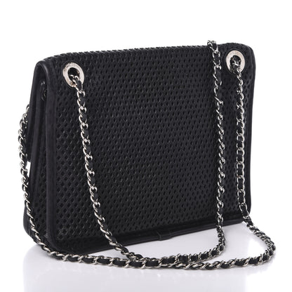 Chanel Metallic Perforated Calfskin Small Up In The Air Flap Black 3 of 18