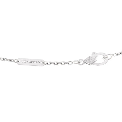 Van Cleef & Arpels 18K White Gold Guilloche Vintage Alhambra Pendant Necklace 5 of 6