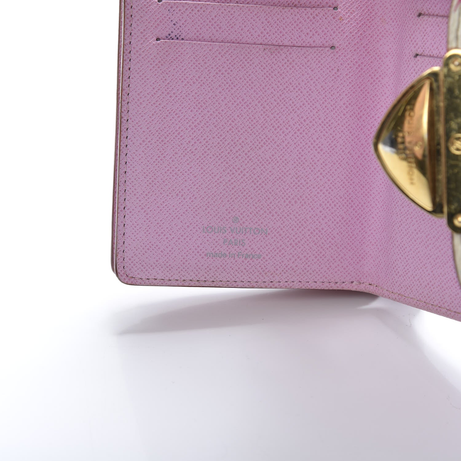 Louis Vuitton Monogram Multicolor Joey Wallet White Litchi 6 of 14