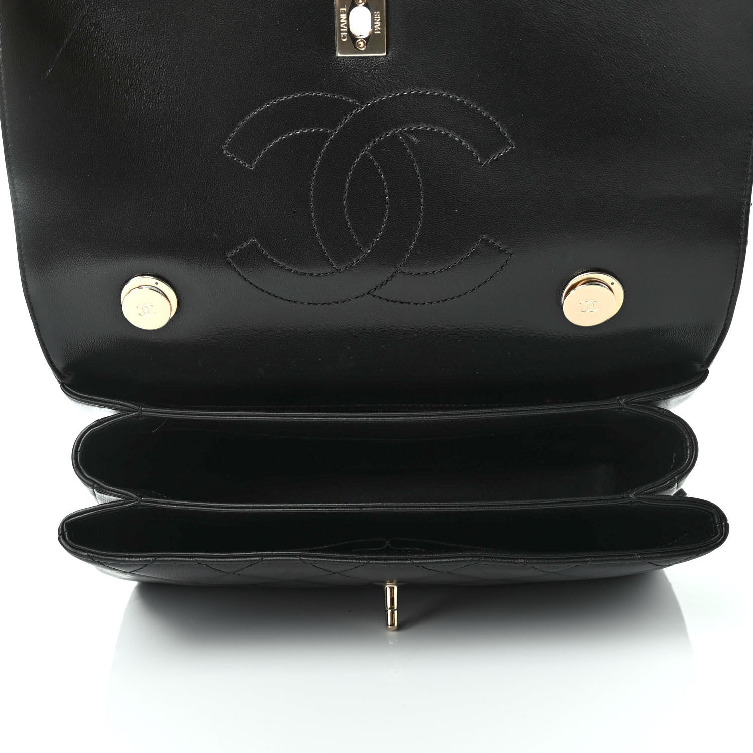Chanel Lambskin Quilted Medium Trendy CC Flap Dual Handle Bag Black 4 of 4