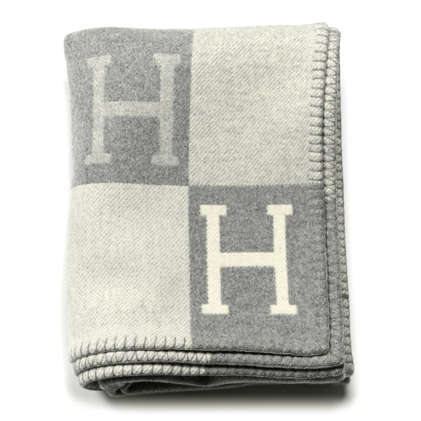 Wool Cashmere Avalon III Blanket Ecru Gris Clair