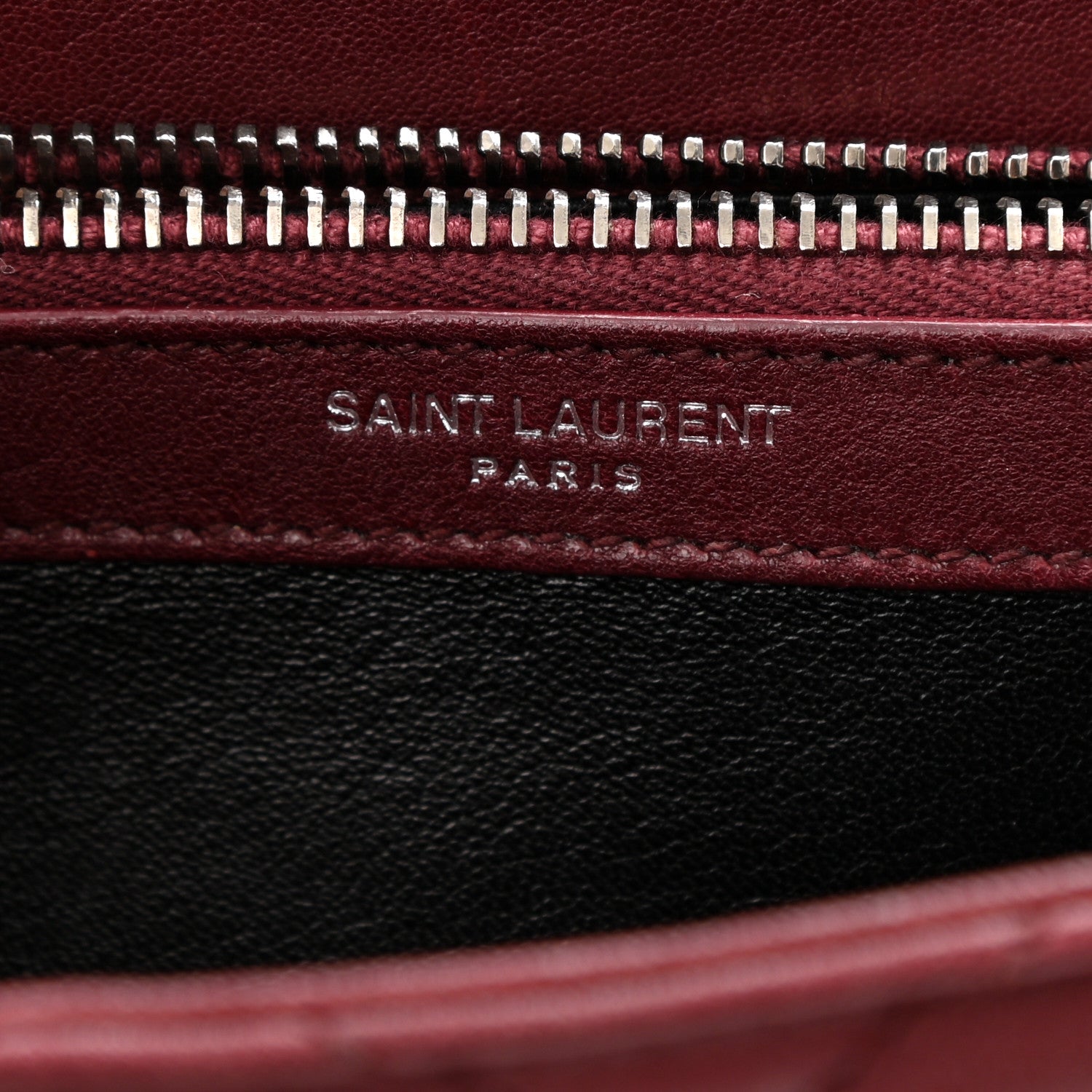 Saint Laurent Sheepskin Matelasse Chevron Monogram Medium College Bag Rouge Legion 7 of 13