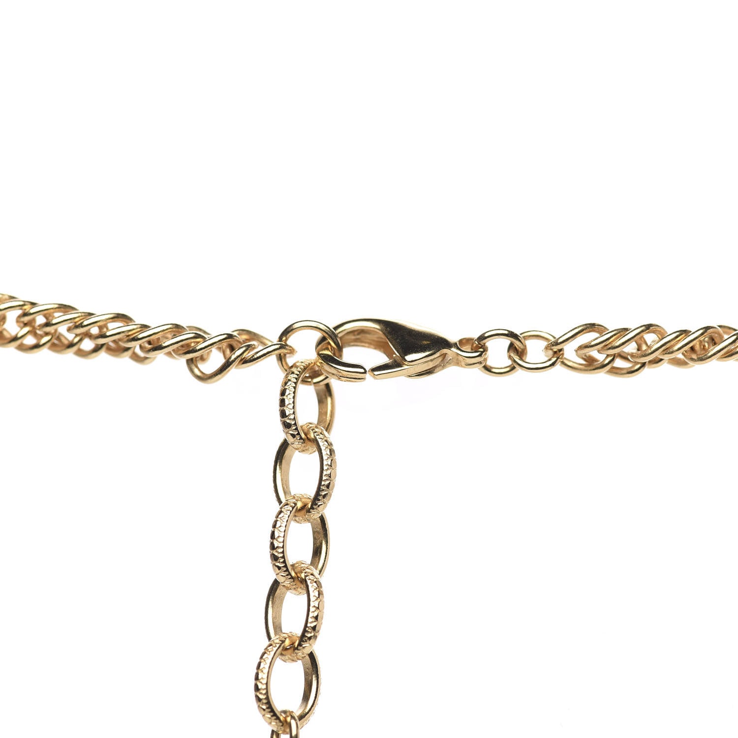 Chanel ID Dog Tag Charm Necklace Gold 5 of 6