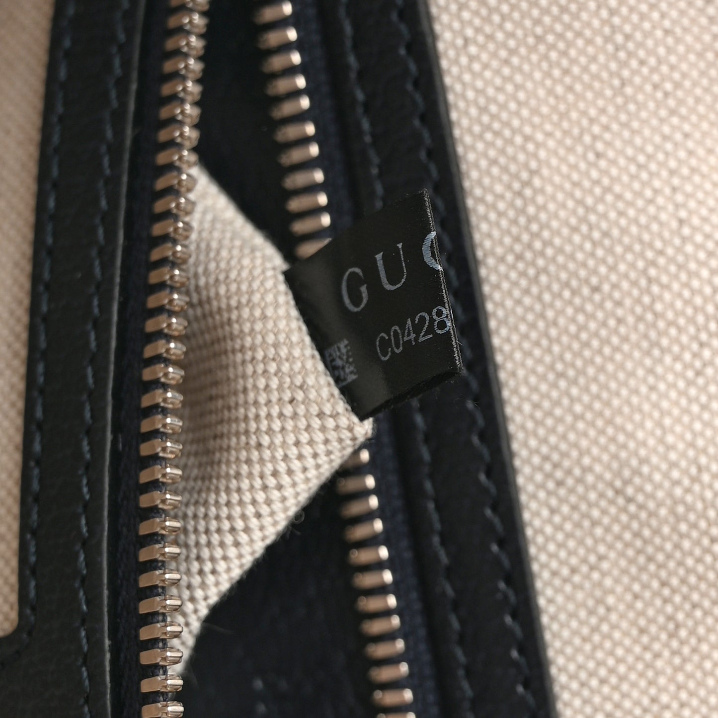 GG Supreme Monogram Textured Dollar Calfskin Web Small Ophidia Half Moon Hobo Beige Blue