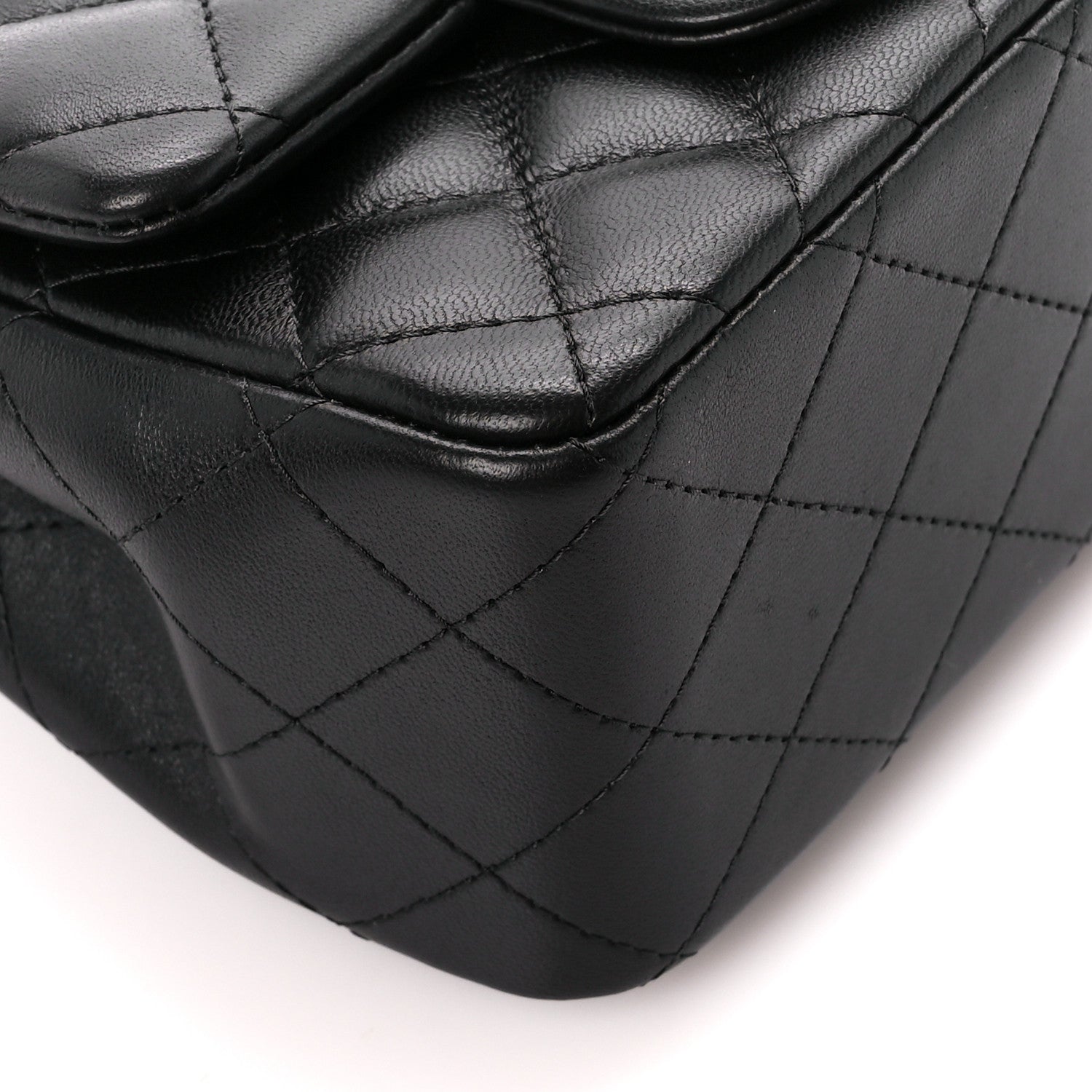 Chanel Lambskin Quilted Mini Square Flap Black 10 of 12