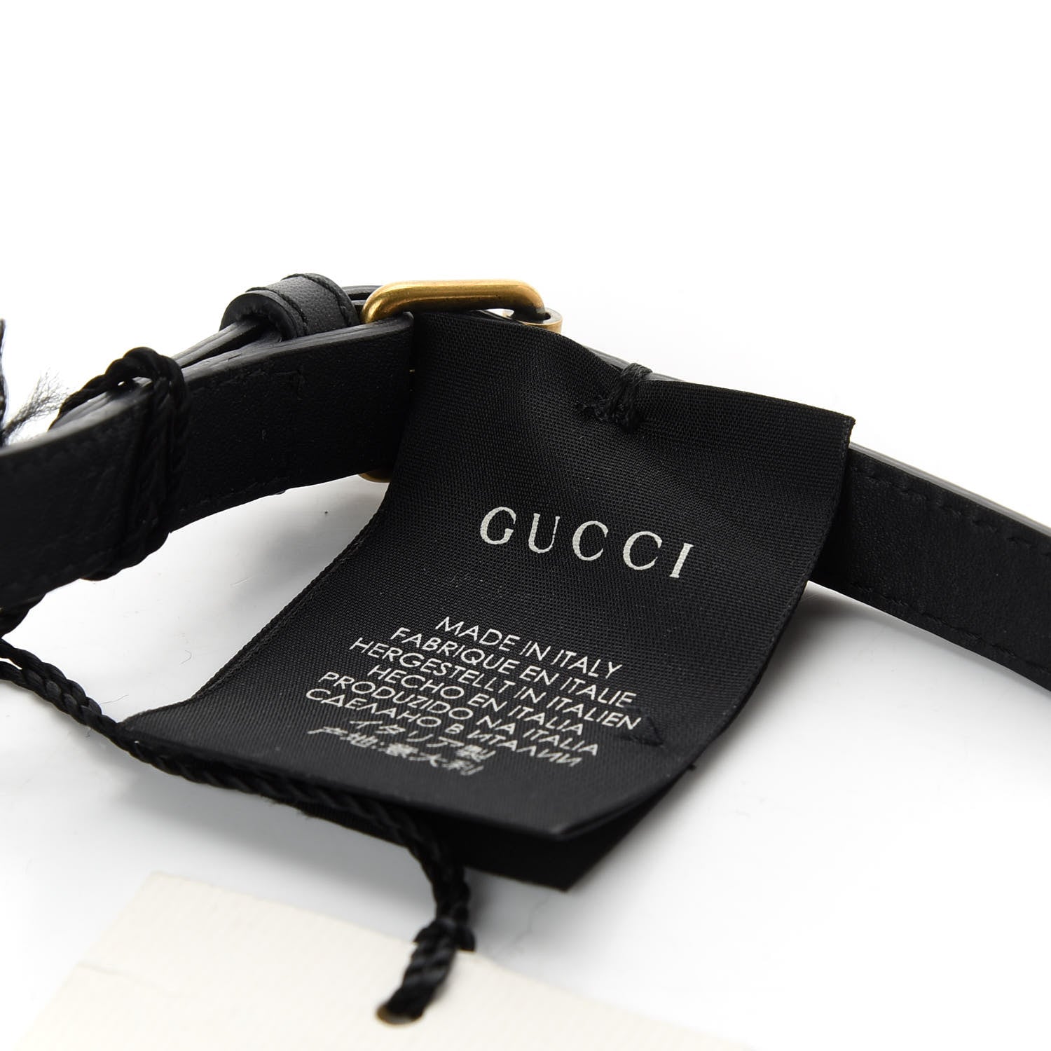 Gucci Calfskin Vinyl Visor S Black Green 6 of 6