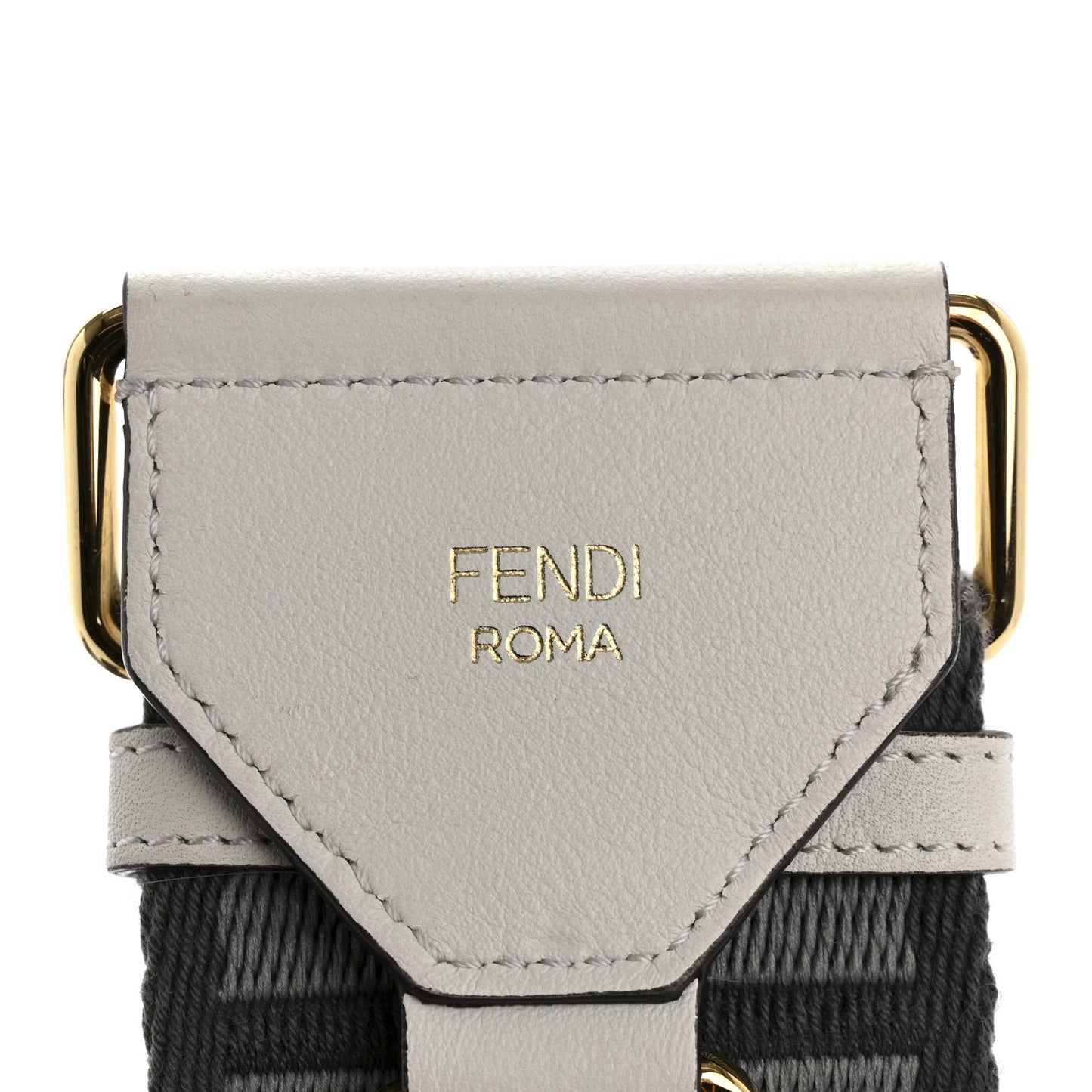 Ribbon Vitello Seta FF 1974 Adjustable Strap You Ardesia Pietra White Ice