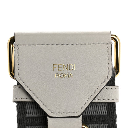 Fendi Ribbon Vitello Seta FF 1974 Adjustable Strap You Ardesia Pietra White Ice 5 of 6