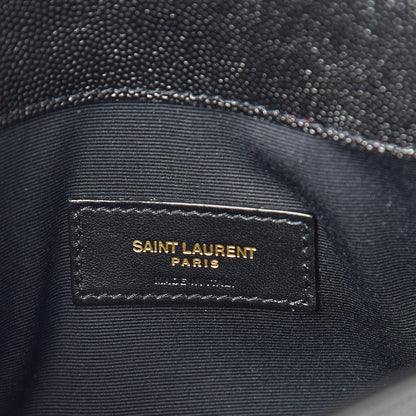 Saint Laurent Grain De Poudre Uptown Pouch Black 6 of 8