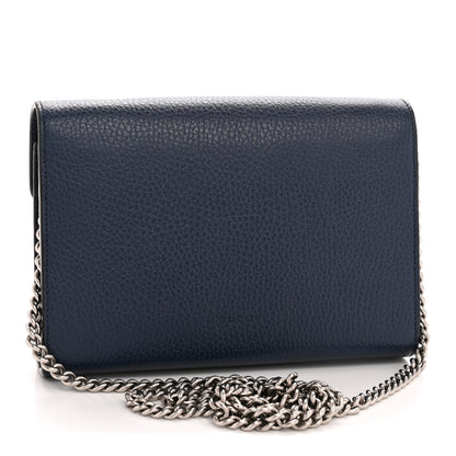 Gucci Dollar Calfskin Crystal Mini Dionysus Chain Wallet Blue Agata Black Diamond 3 of 14