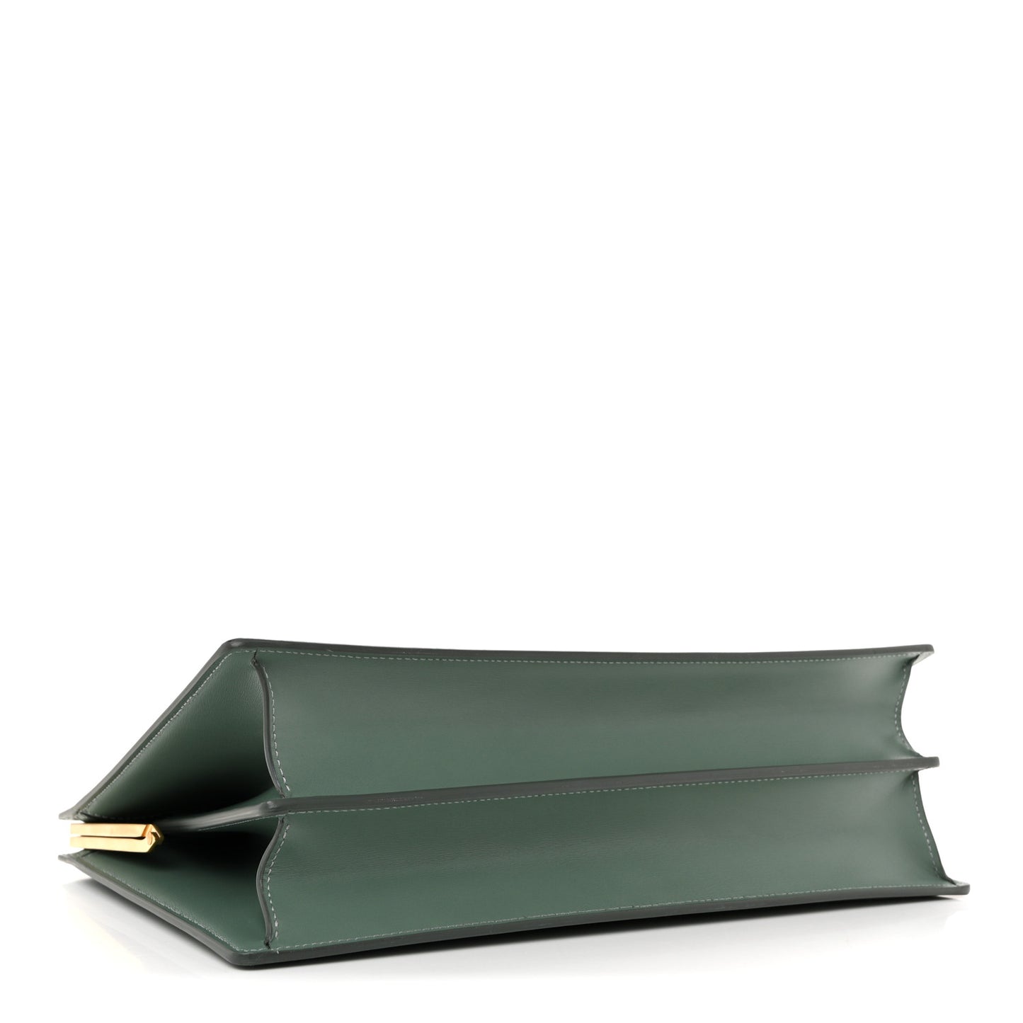 Box Calfskin Medium Clasp Bag Light Green