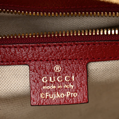Gucci X DORAEMON Mini Vintage GG Supreme Monogram Small Dome Backpack Beige Cherry Red 6 of 10