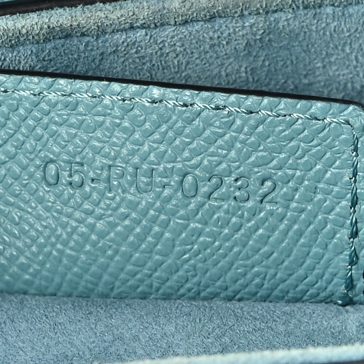 Grained Calfskin Saddle Bag Sky Blue