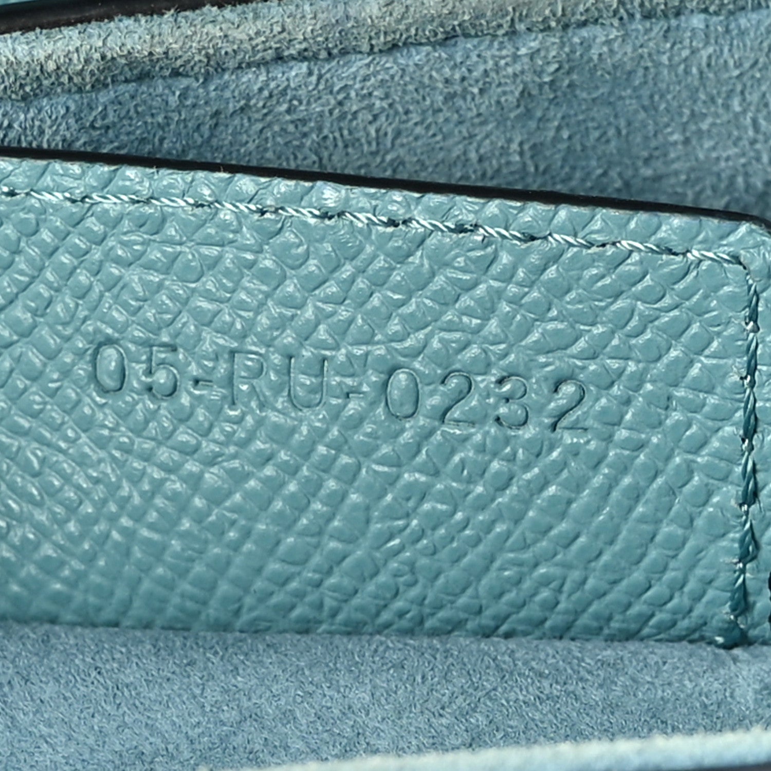Christian Dior Grained Calfskin Saddle Bag Sky Blue 7 of 9