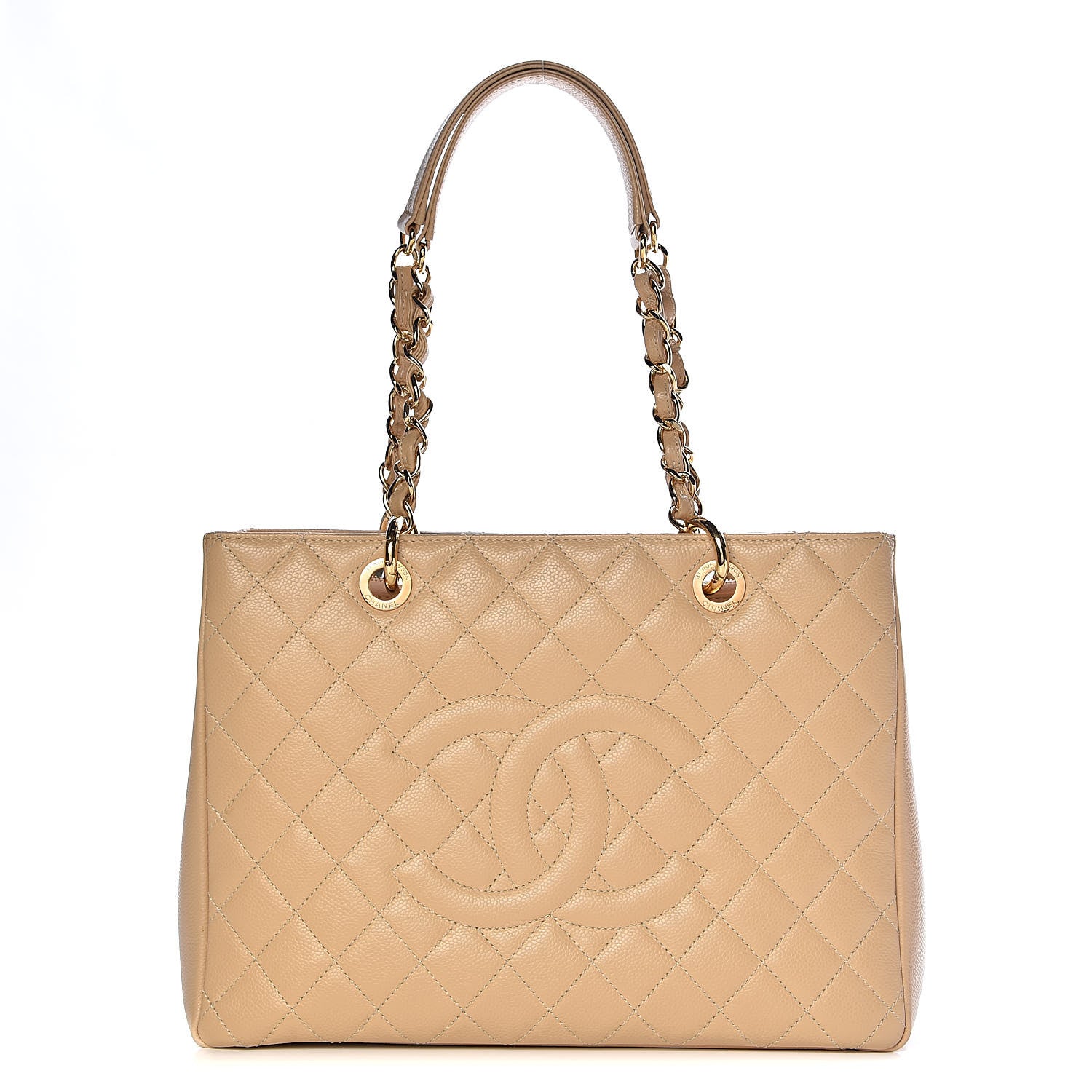 Chanel Caviar Quilted Grand Shopping Tote GST Beige Clair 1 of 13