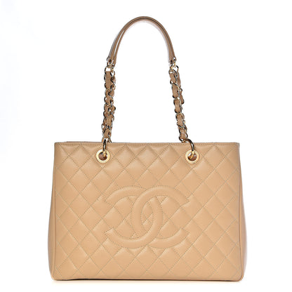 Chanel Caviar Quilted Grand Shopping Tote GST Beige Clair 1 of 13