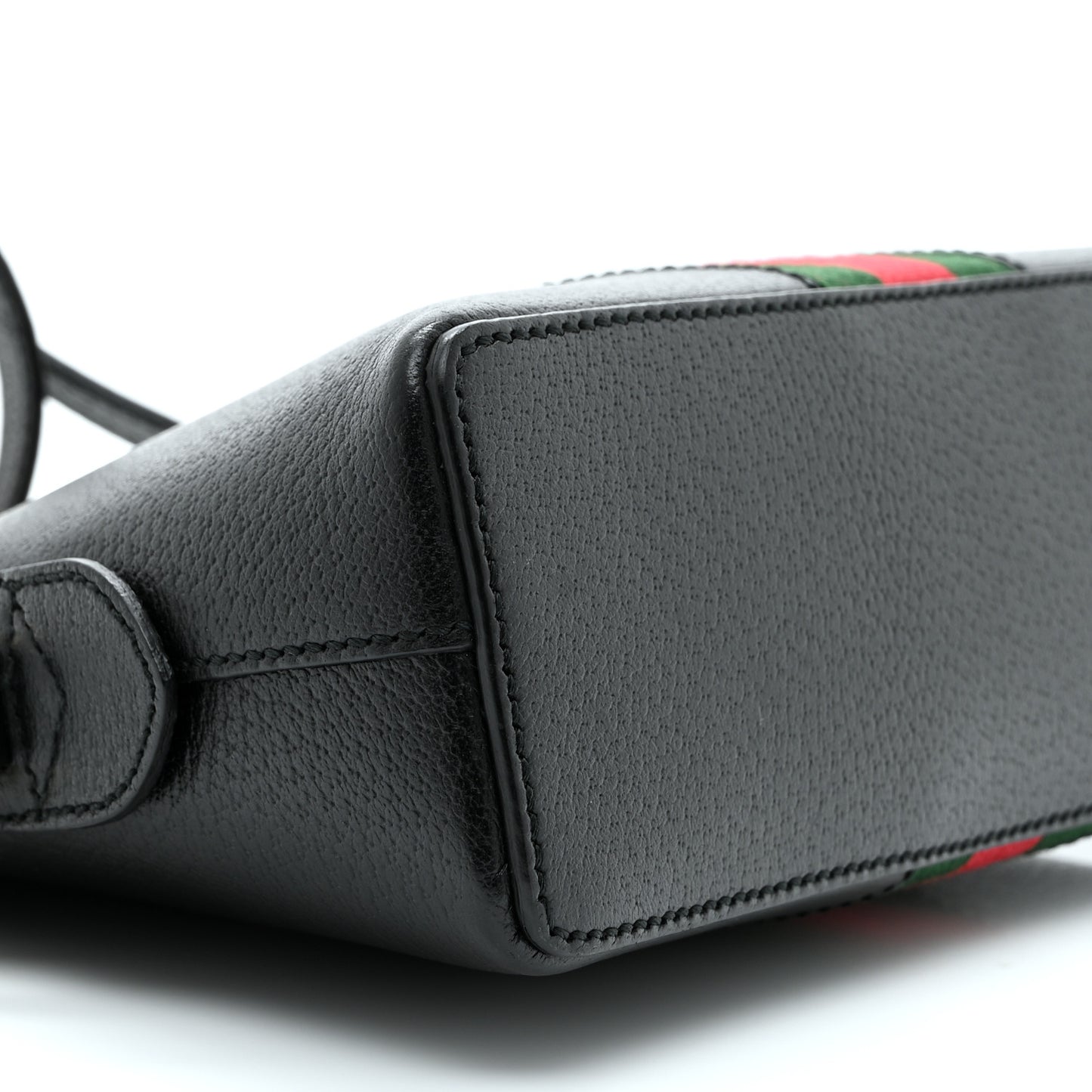 Calfskin GG Web Small Ophidia Dome Shoulder Bag Black