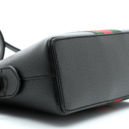 Gucci Calfskin GG Web Small Ophidia Dome Shoulder Bag Black 10 of 11