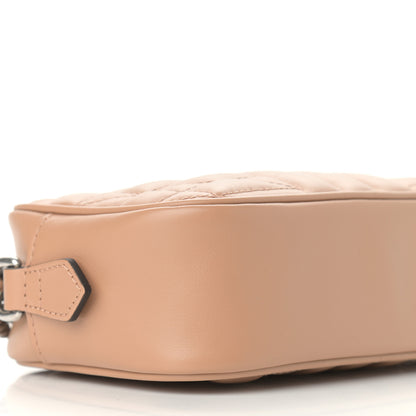 Gucci Calfskin Matelasse Aria Mini GG Marmont Chain Shoulder Bag Camelia 9 of 10