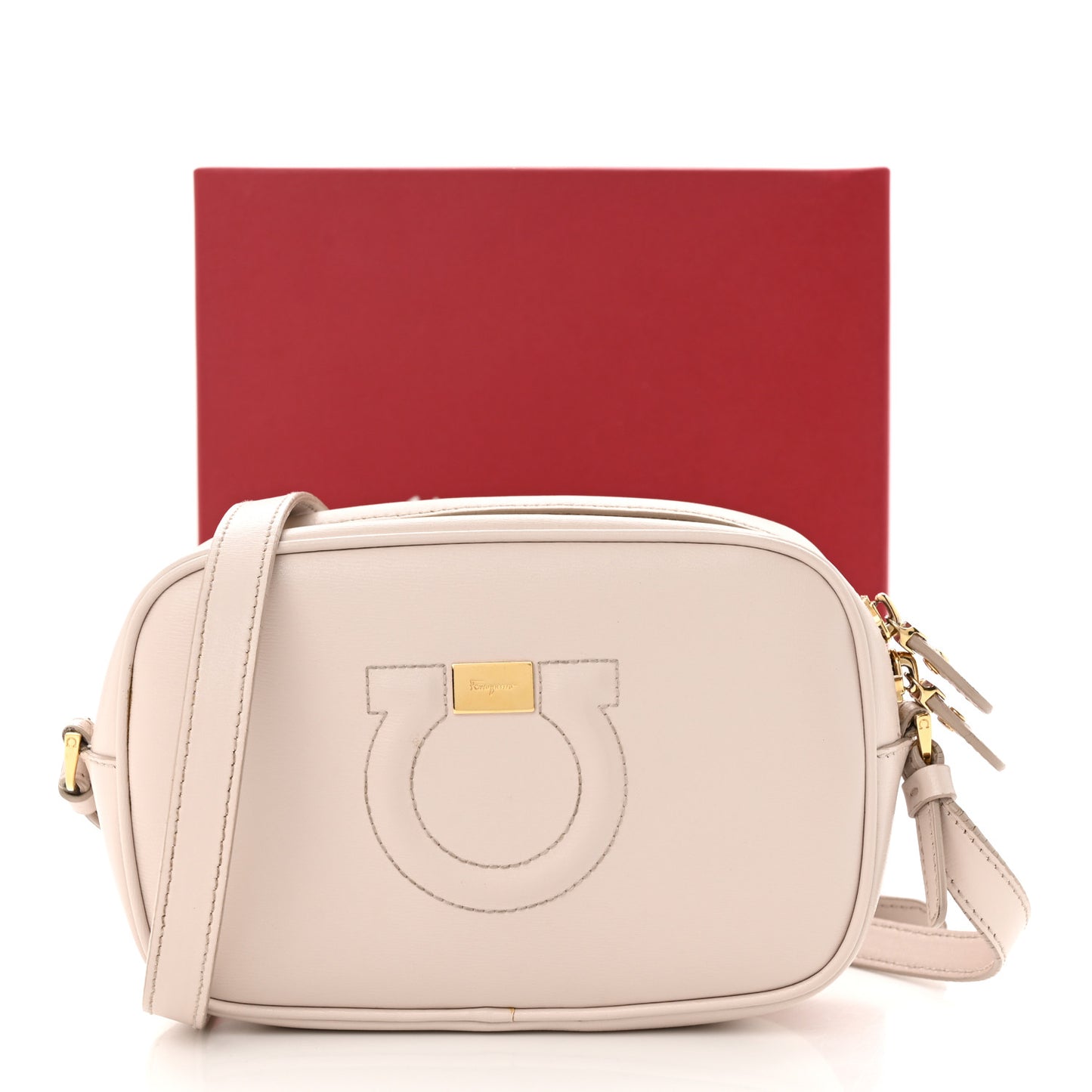 Calfskin City Goncho Crossbody Camera Bag New Bisque