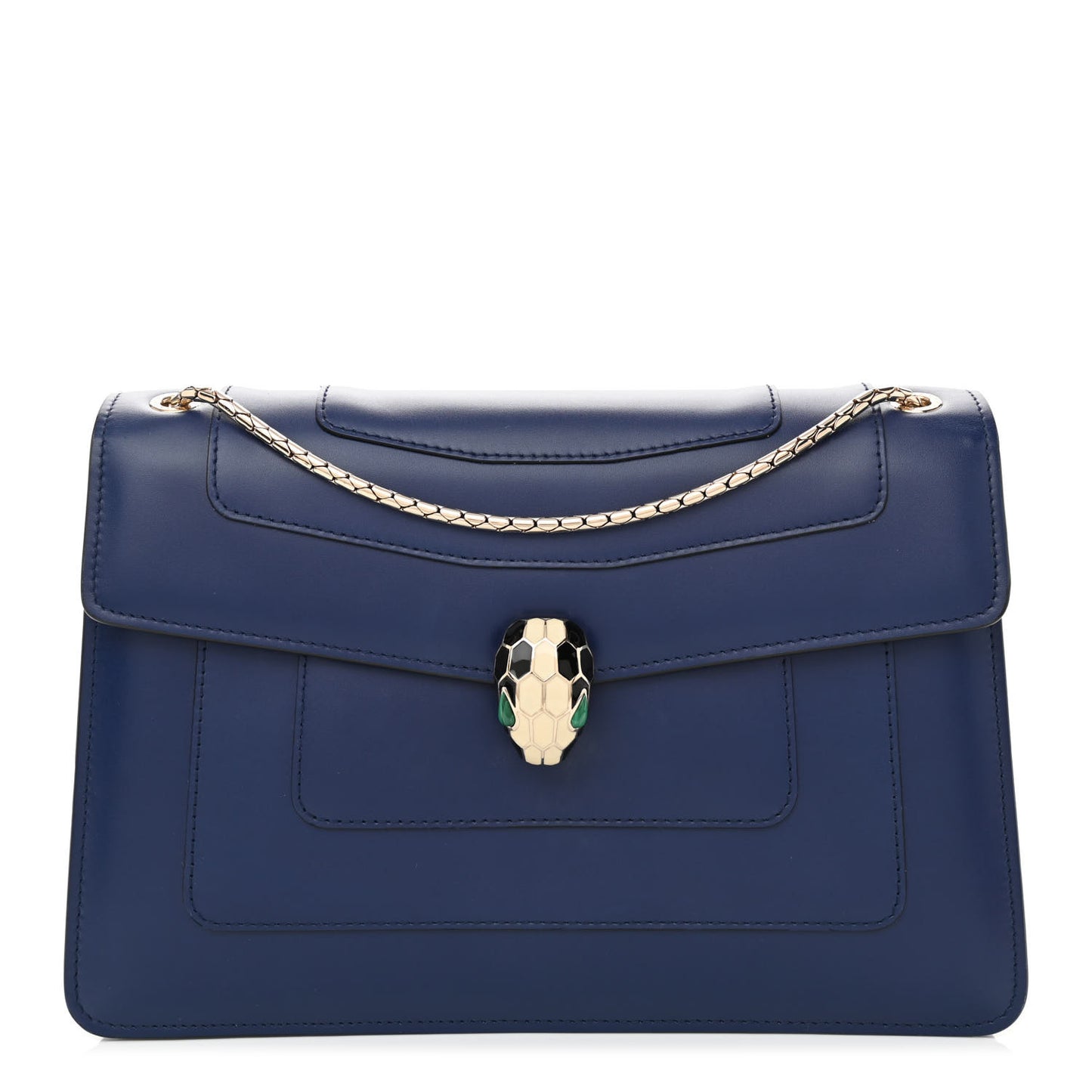 Calfskin Serpenti Forever Shoulder Bag Blue