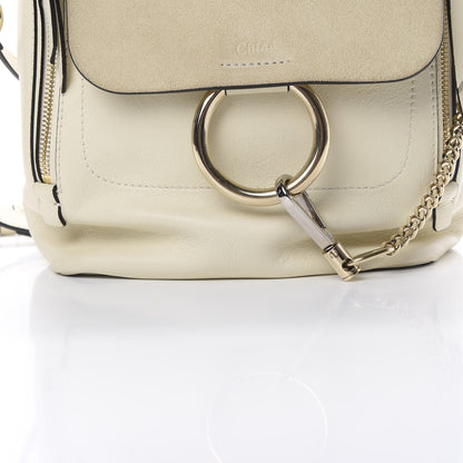 Chloe Suede Calfskin Small Faye Backpack Off White 14 of 15