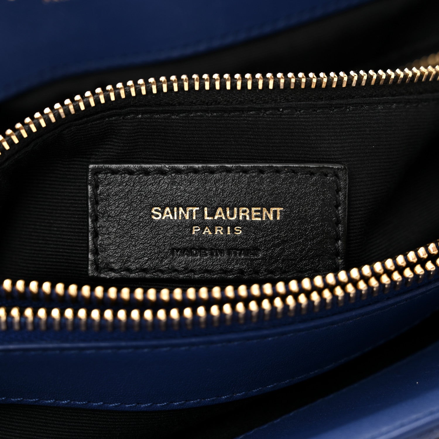Saint Laurent Suede Calfskin Y Quilted Monogram Medium Loulou Chain Satchel Blue 6 of 13