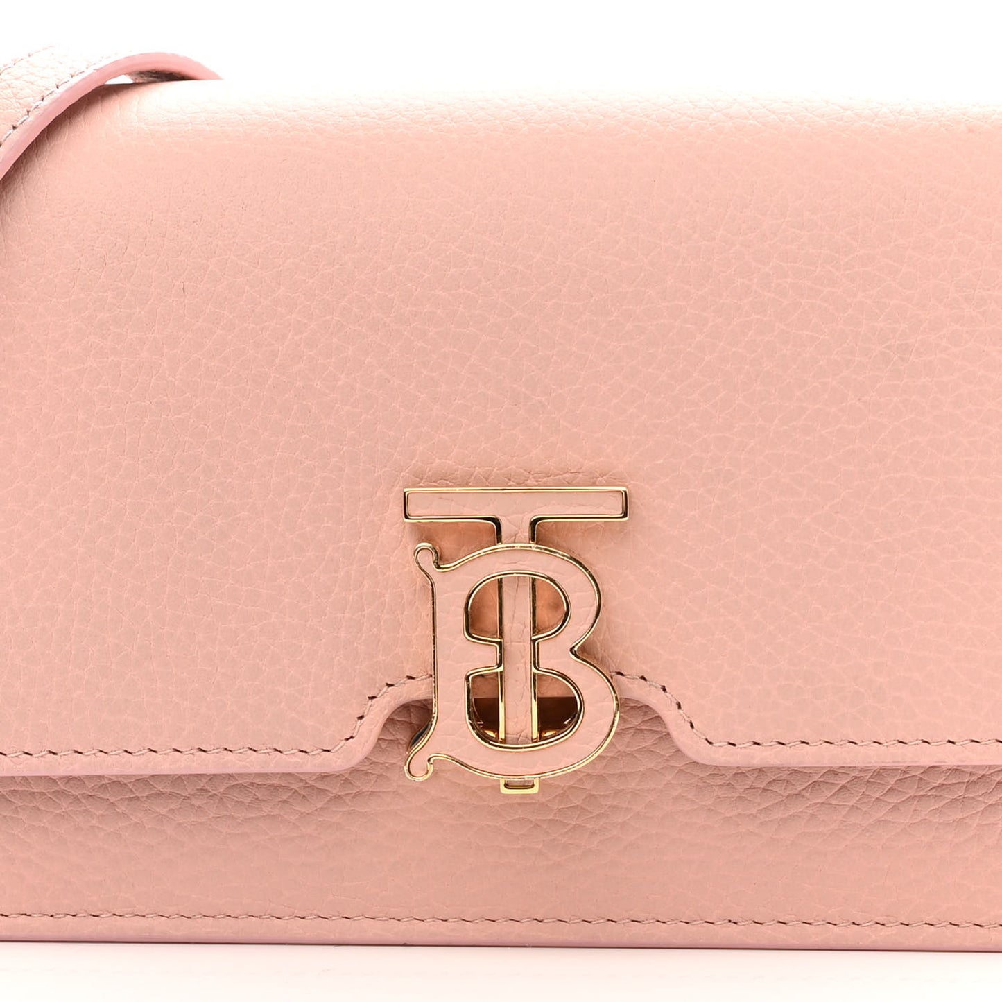 Grained Calfskin Mini TB Elongated Bag Dusty Pink