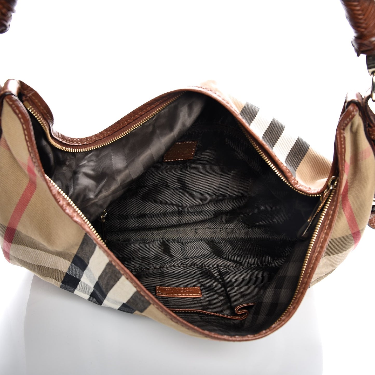 Canvas House Check Woven Hobo Brown