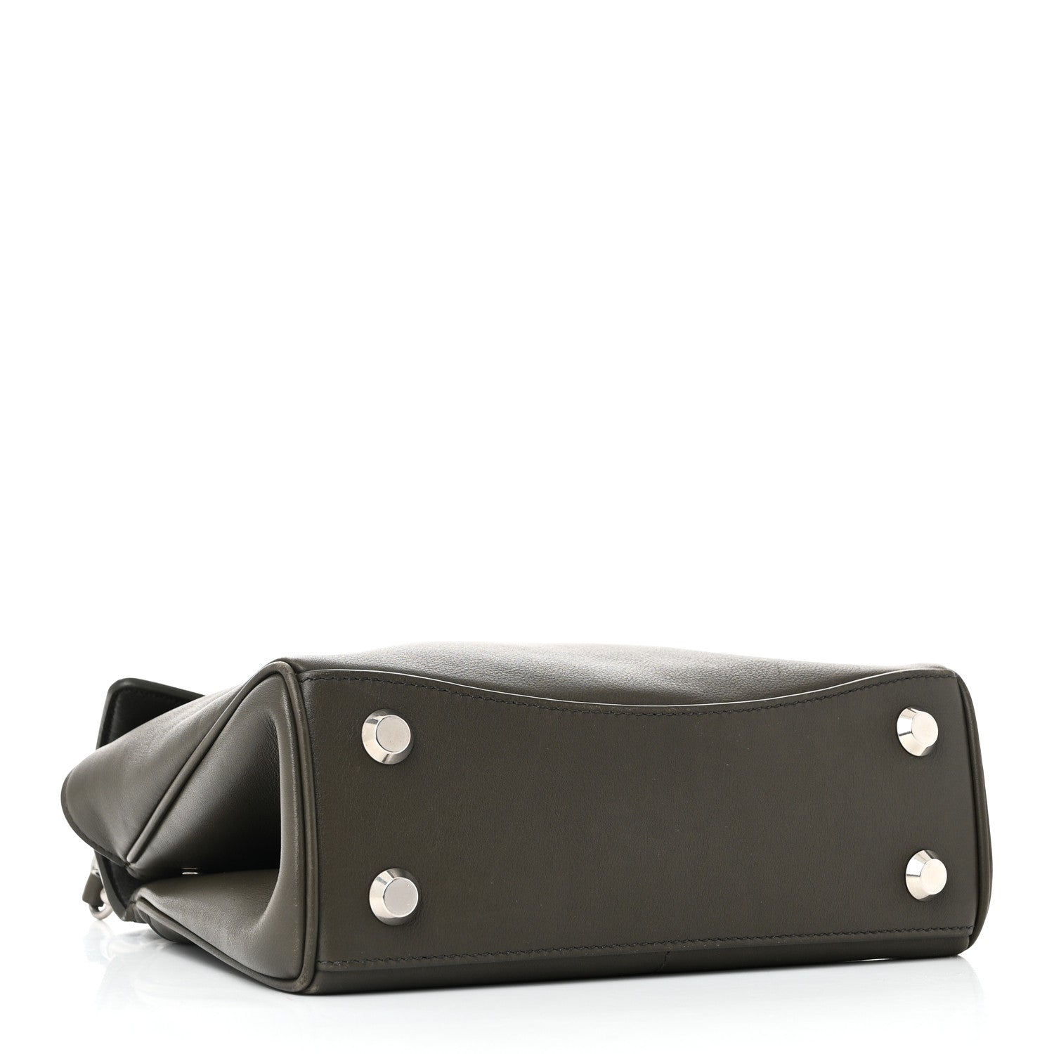 Balenciaga Natural Smooth Calfskin Mini Rodeo Top Handle Handbag Grey 4 of 10