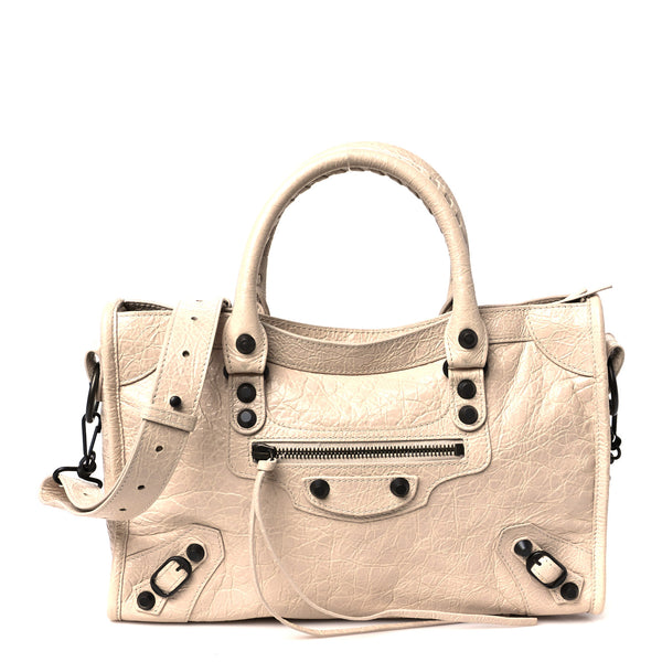 Balenciaga Agneau Arena Classic Hardware Small Le City Almond