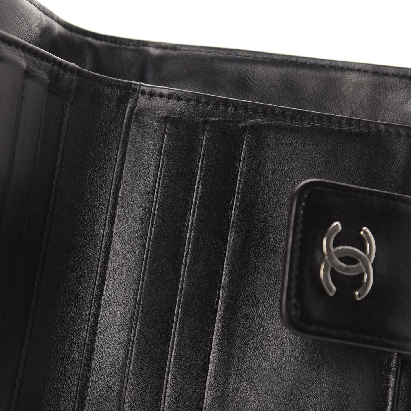 Lambskin Precious Symbols French Wallet Black
