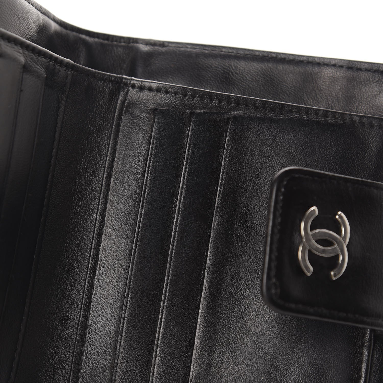 Chanel Lambskin Precious Symbols French Wallet Black 8 of 11