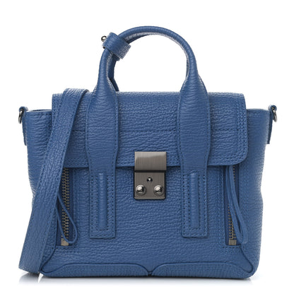 3.1 Phillip Lim Textured Calfskin Mini Pashli Satchel Cerulean 1 of 11