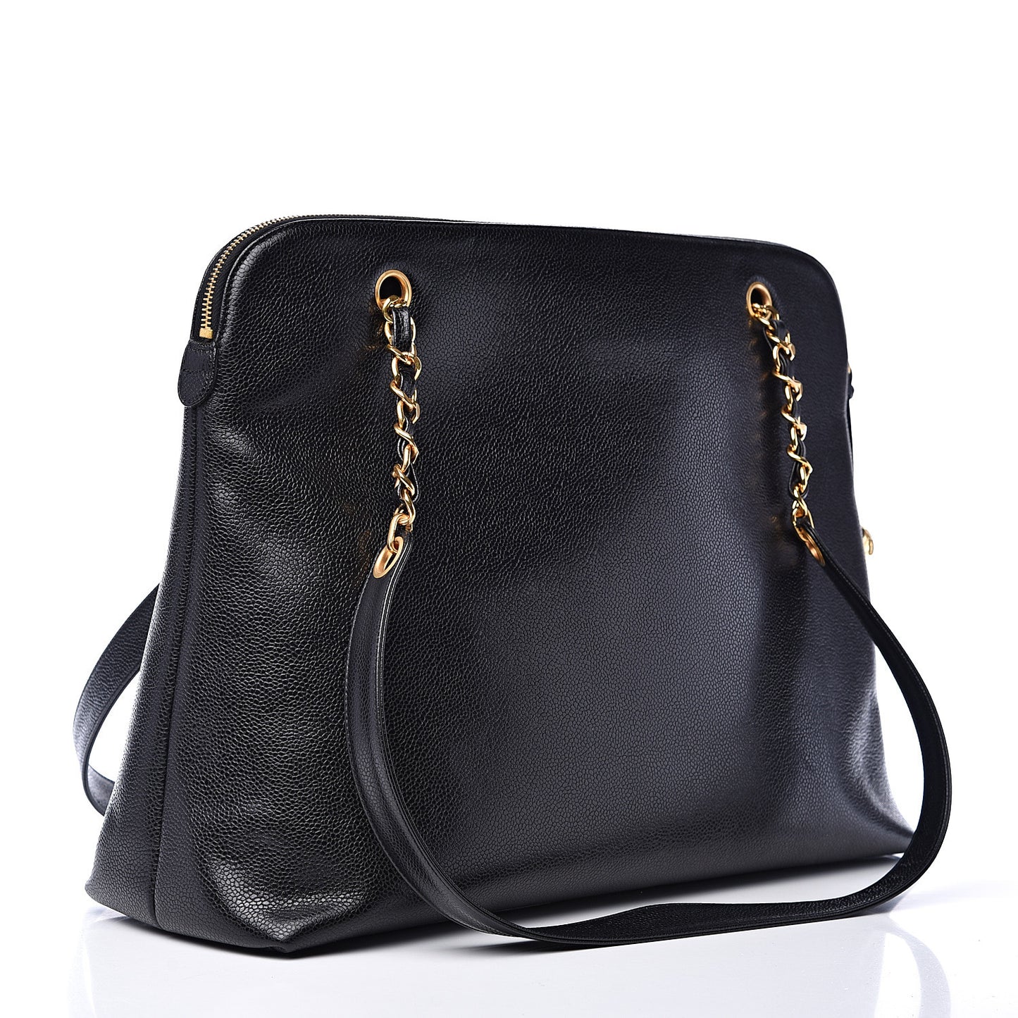 Caviar Large CC Shoulder Bag Black