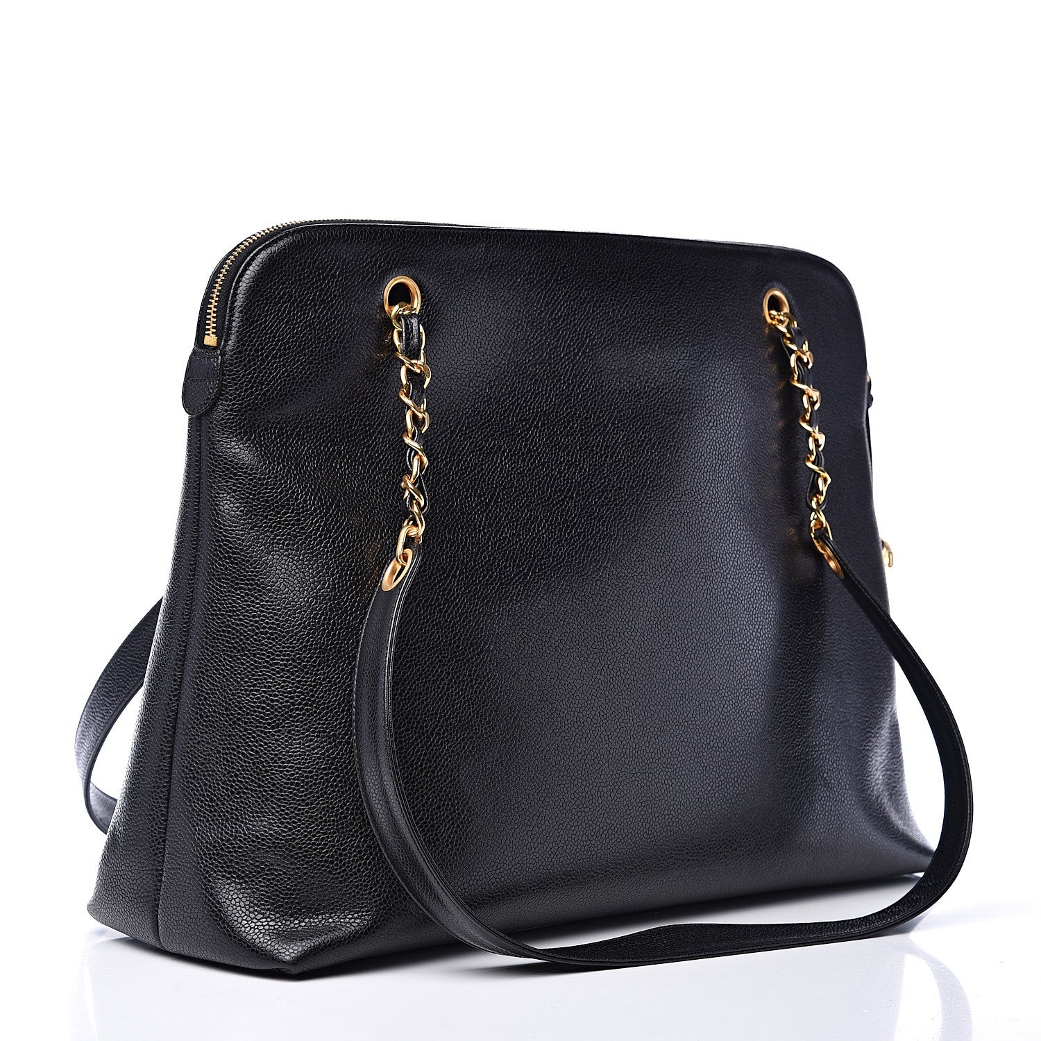 Chanel Caviar Large CC Shoulder Bag Black 2 of 8