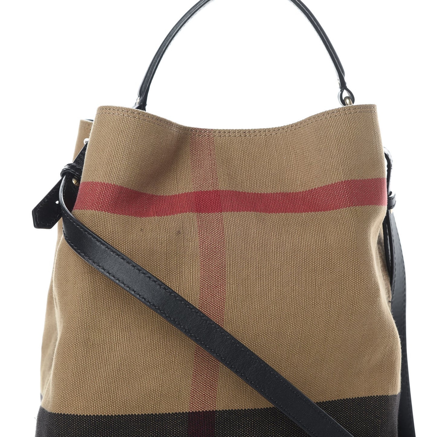 Canvas Mega Check Medium Ashby Hobo Black